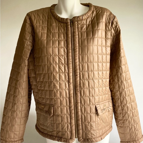 Chico's Jackets & Blazers - Chico's Tan Quilted Puffer Jacket